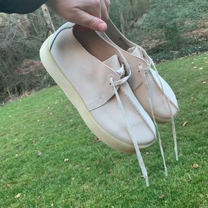 Clarks Original Trek Cup White Suede M9